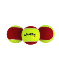 Мяч теннисный детский Diadem Stage 3 Red Ball 3шт, фетр BALL-CASE-RED желто-красный