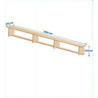 Скамейка гимнастическая 3000мм ЭКО (фанерная) ножки фанера Dinamika