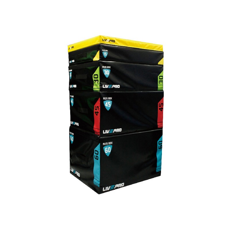 Плиометрический бокс Live Pro Soft Plyometric Box LP8151-L 91,4x76,2x45,7 см, черный\красный 800_800