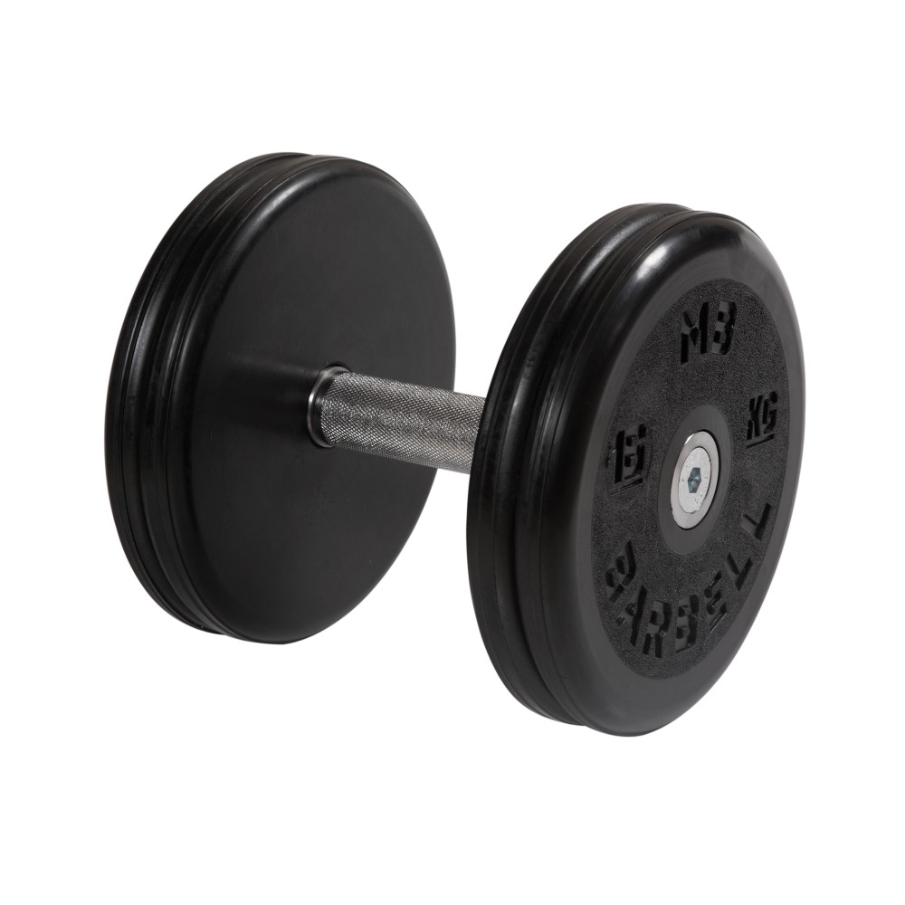 Гантель классик с вращающейся ручкой хром 16 кг MB Barbell MB-FdbEM-B16 1000_1000