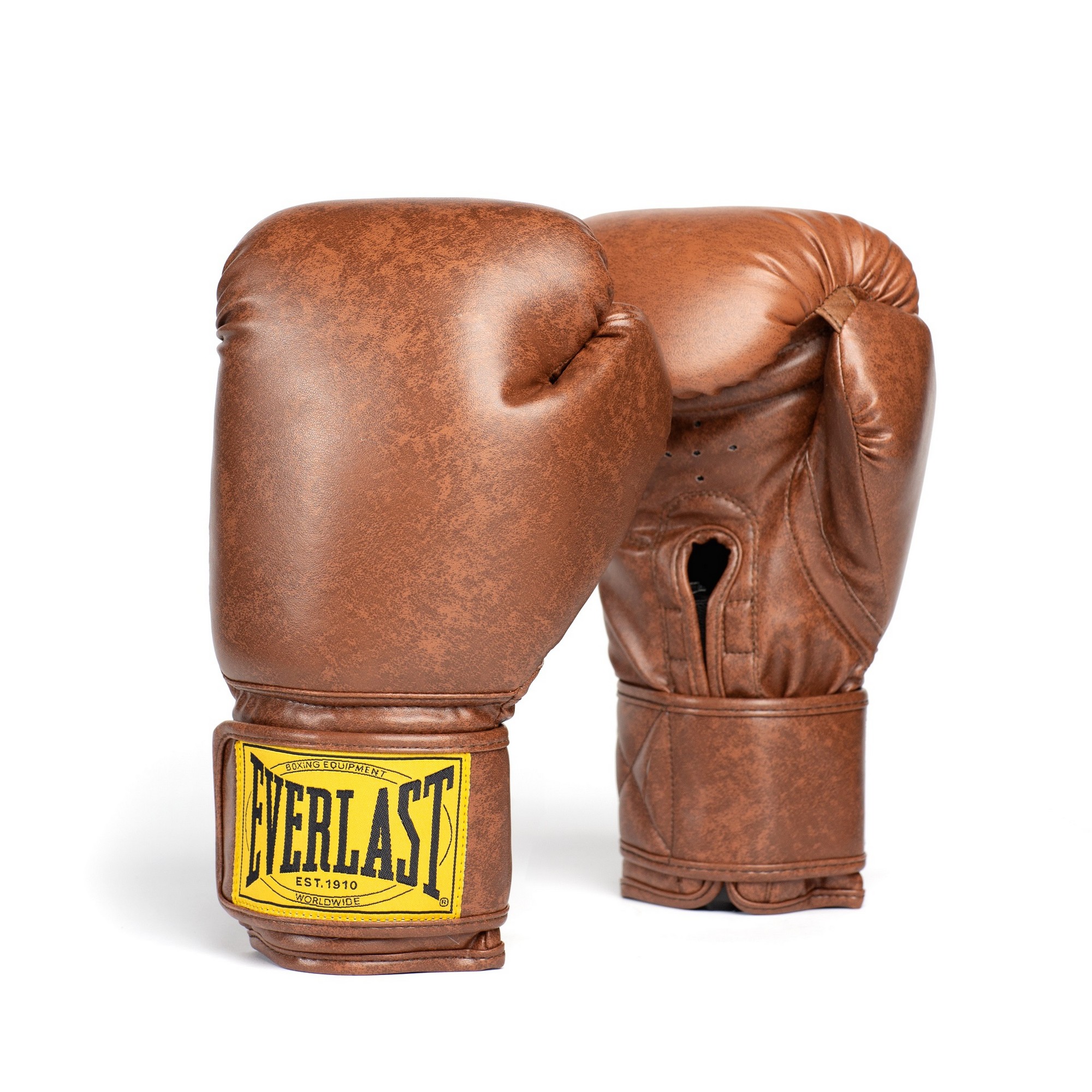 Перчатки тренировочные Everlast 1910 Classic PU 12oz P00003344 коричневый 2000_2000