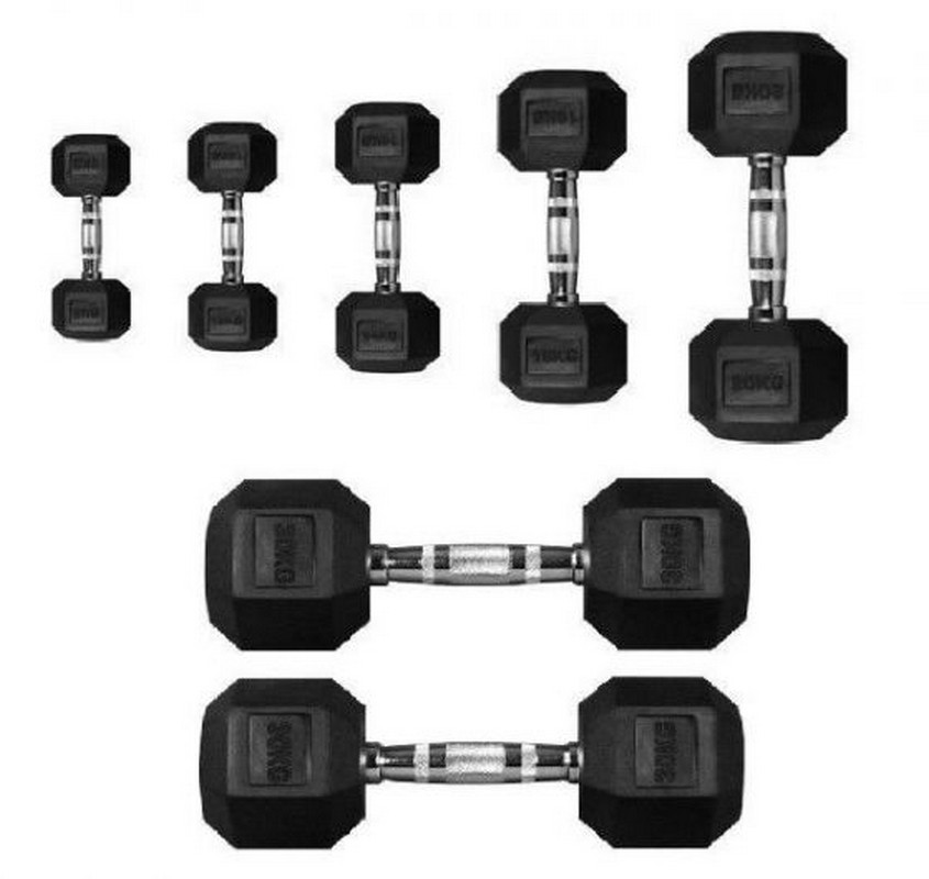 Гантель 2,5кг Perform Better Rubber Encased Hex Dumbbells 4137-2,5\BK-25-00 845_800